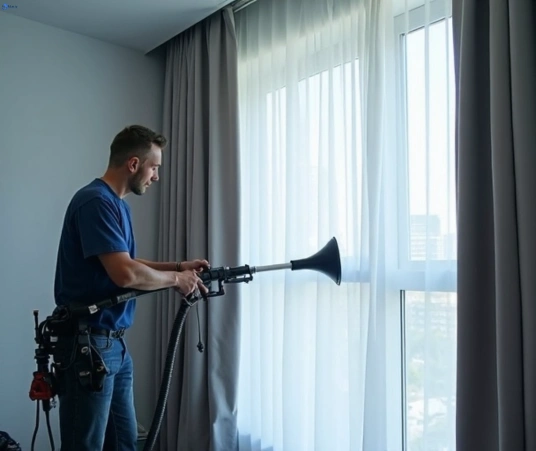 Professional commercial curtain cleaning process equipment Matty Curtain Cleaning horningsea-park-nsw