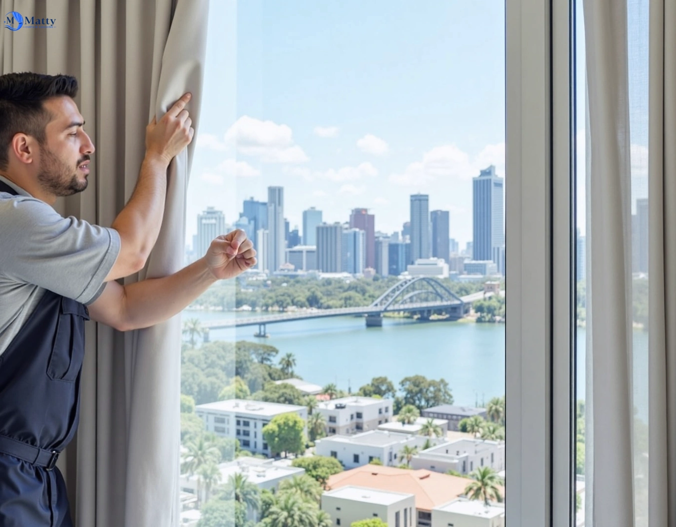 Professional curtain steam cleaning service horningsea-park-nsw QLD by Matty Curtain Cleaning